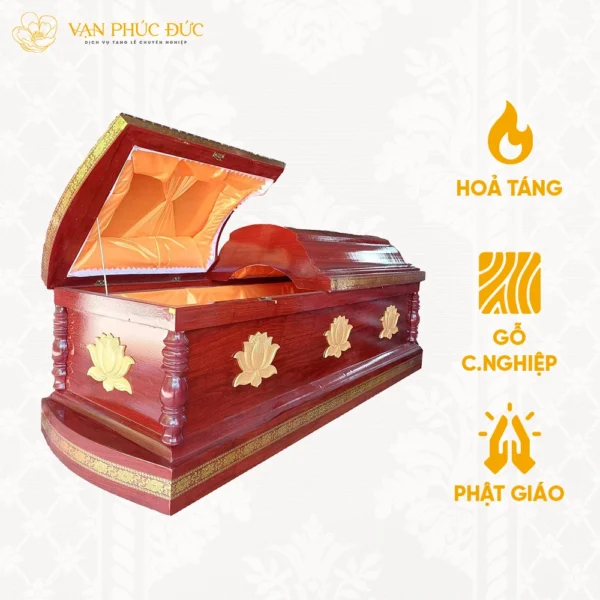Áo quan Hoả táng Bình An Liên Hoa 2 nắp