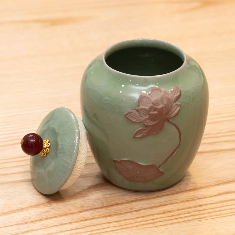 Hũ lưu tro cốt Tâm Sen Bát Tràng - Ảnh 3